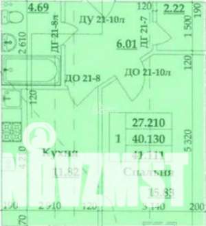 1-к квартира, вторичка, 40м2, 4/4 этаж