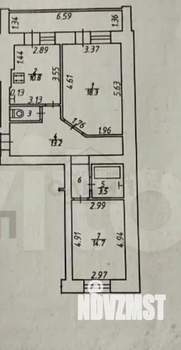 2-к квартира, вторичка, 64м2, 3/9 этаж