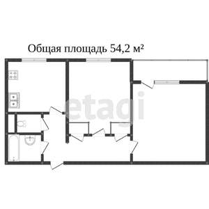 2-к квартира, вторичка, 49м2, 9/9 этаж