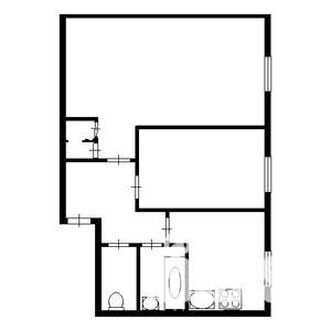 2-к квартира, вторичка, 39м2, 1/5 этаж
