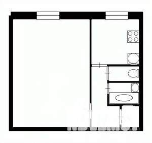 1-к квартира, вторичка, 34м2, 3/5 этаж