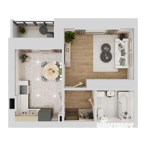 1-к квартира, вторичка, 37м2, 1/3 этаж