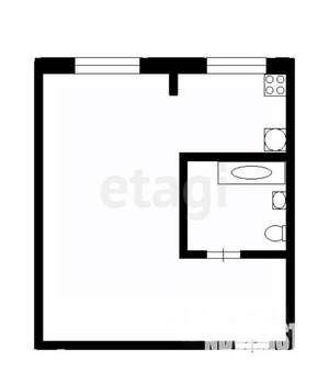 1-к квартира, вторичка, 25м2, 2/5 этаж