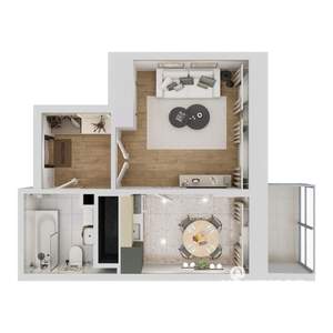 1-к квартира, вторичка, 32м2, 6/9 этаж