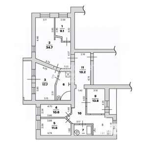 3-к квартира, вторичка, 148м2, 5/9 этаж