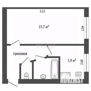 1-к квартира, вторичка, 30м2, 4/5 этаж