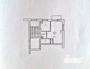 1-к квартира, вторичка, 31м2, 3/5 этаж