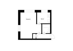 1-к квартира, вторичка, 33м2, 2/2 этаж