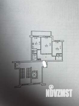 2-к квартира, вторичка, 52м2, 3/9 этаж