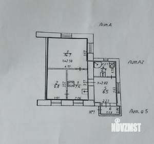 2-к квартира, вторичка, 42м2, 1/1 этаж