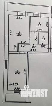 2-к квартира, вторичка, 80м2, 1/3 этаж