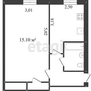 1-к квартира, вторичка, 30м2, 3/5 этаж