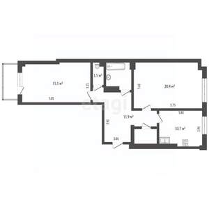 2-к квартира, вторичка, 66м2, 10/10 этаж