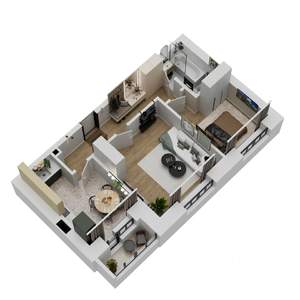 2-к квартира, вторичка, 50м2, 1/3 этаж