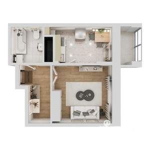 1-к квартира, вторичка, 35м2, 6/9 этаж