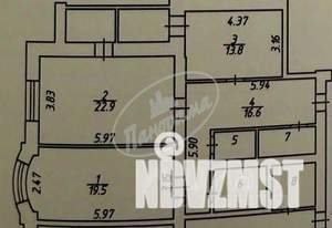 2-к квартира, вторичка, 83м2, 5/9 этаж