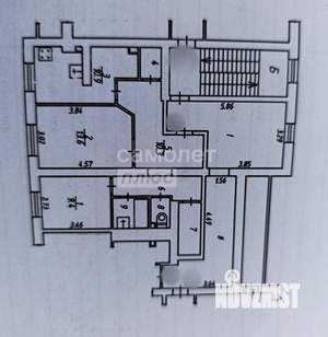 2-к квартира, вторичка, 59м2, 6/6 этаж