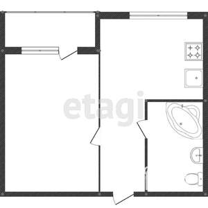 1-к квартира, вторичка, 26м2, 4/5 этаж