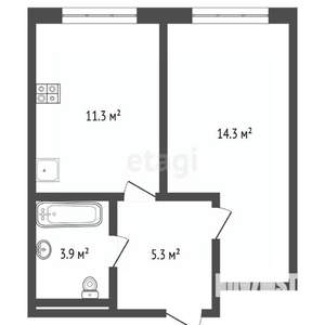 1-к квартира, вторичка, 35м2, 1/13 этаж