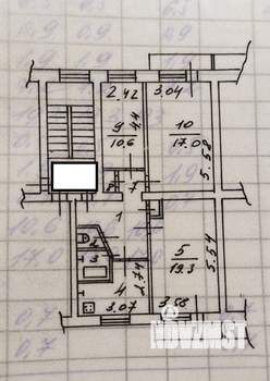 3-к квартира, вторичка, 68м2, 3/5 этаж