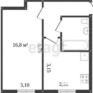 1-к квартира, вторичка, 30м2, 3/5 этаж