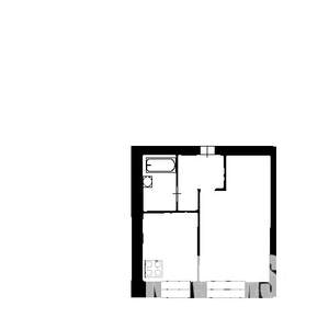 1-к квартира, вторичка, 37м2, 1/5 этаж