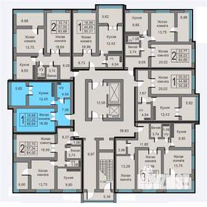 1-к квартира, строящийся дом, 49м2, 2/19 этаж