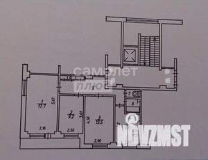3-к квартира, вторичка, 64м2, 3/9 этаж
