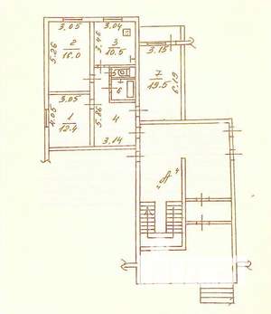3-к квартира, вторичка, 76м2, 1/2 этаж