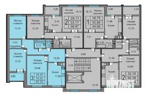 3-к квартира, строящийся дом, 83м2, 9/10 этаж