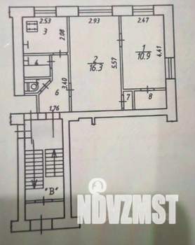 2-к квартира, вторичка, 42м2, 1/5 этаж
