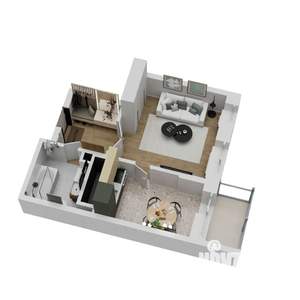 1-к квартира, вторичка, 32м2, 6/9 этаж