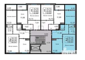 2-к квартира, вторичка, 67м2, 4/10 этаж
