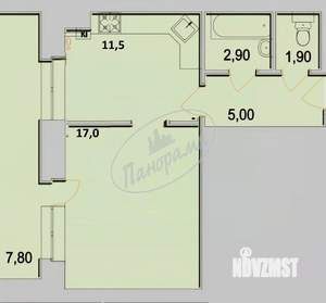 1-к квартира, вторичка, 42м2, 4/10 этаж
