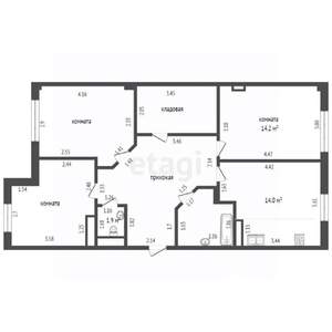 3-к квартира, вторичка, 85м2, 11/22 этаж