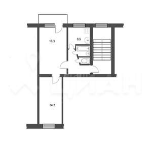 2-к квартира, вторичка, 48м2, 5/5 этаж