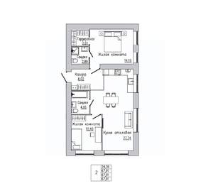 2-к квартира, вторичка, 68м2, 2/9 этаж