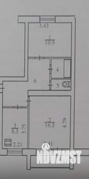 2-к квартира, вторичка, 49м2, 3/5 этаж