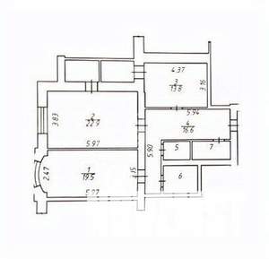 2-к квартира, вторичка, 83м2, 5/9 этаж
