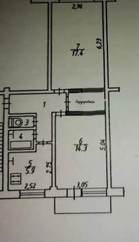 2-к квартира, вторичка, 47м2, 3/5 этаж
