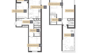 3-к квартира, вторичка, 122м2, 14/14 этаж
