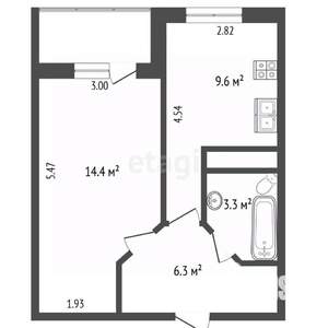 1-к квартира, вторичка, 40м2, 17/20 этаж