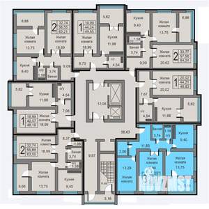 3-к квартира, строящийся дом, 82м2, 15/19 этаж