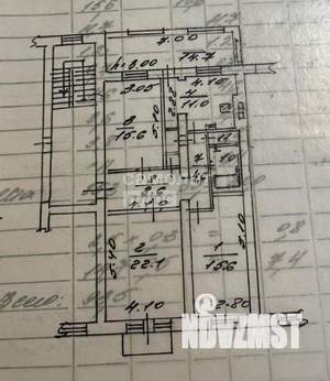 3-к квартира, вторичка, 93м2, 2/2 этаж