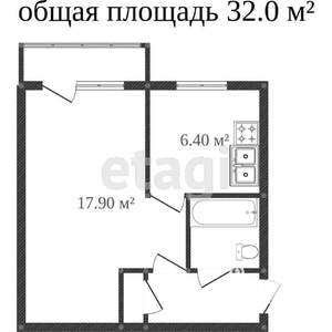 1-к квартира, вторичка, 31м2, 5/5 этаж