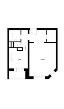 1-к квартира, вторичка, 44м2, 14/17 этаж