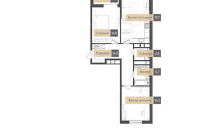 2-к квартира, вторичка, 73м2, 4/14 этаж