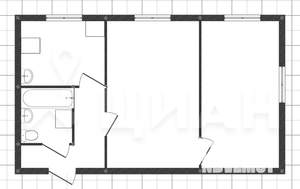 2-к квартира, вторичка, 44м2, 4/4 этаж