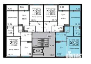 2-к квартира, вторичка, 67м2, 4/10 этаж