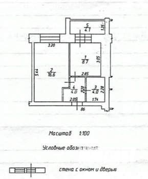 1-к квартира, вторичка, 36м2, 5/9 этаж